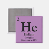 Helium periodiek systeem magneet (Voorkant / Achterkant)