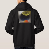 Heliumballon die op de rand van de ruimte springt  hoodie (Achterkant)