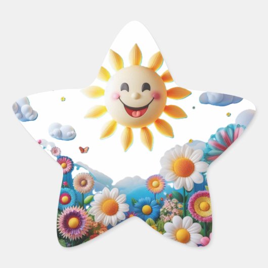 Heliumballonnen zijn lichtgewicht ster sticker (Voorkant)