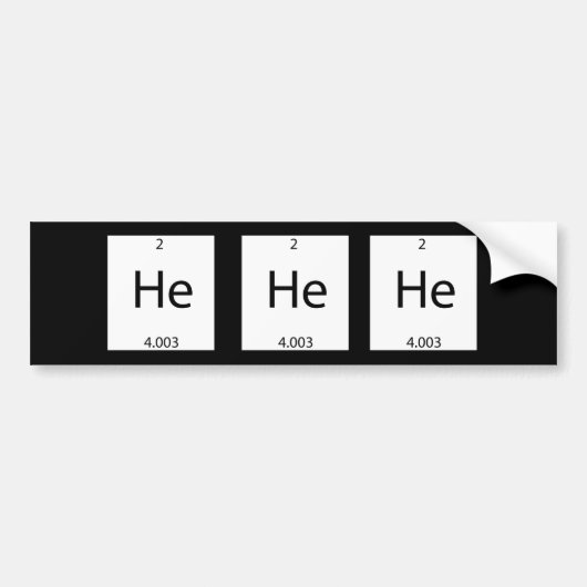 HeliumBumpersticker Bumpersticker (Voorkant)
