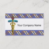 HELIX BIOTECH GOLD CADUCEUS Medical Blue White Visitekaartje (Achterkant)