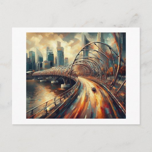 Helix Bridge Singapore Briefkaart (Voorkant)
