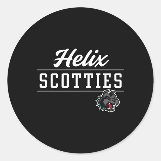 Helix High School Scotties C8 Ronde Sticker (Voorkant)