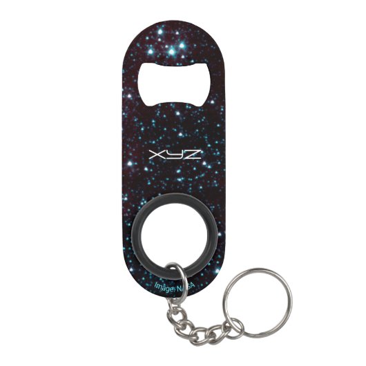 Helix nebula aangepaste initialen astronomie mini flessenopener (Achterkant)
