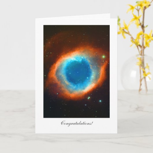 Helix Nebula - Algemeen gefeliciteerd Kaart (Gele Bloem)