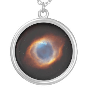Helix Nebula "Eye of God" Hubble Telescope Zilver Vergulden Ketting