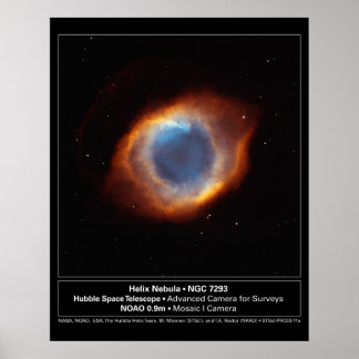 Helix Nebula Hubble Telescoop "The Eye of God" Poster