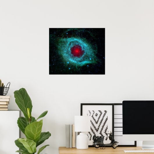 Helix Nebula Infrarood Spitzer Poster (Thuiskantoor)
