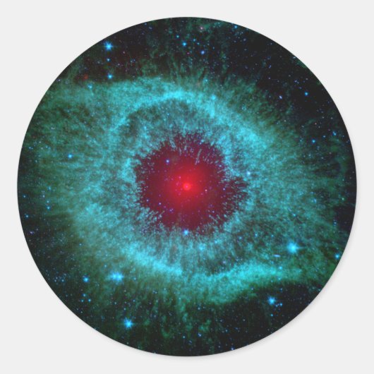 Helix Nebula Infrarood Spitzer Ronde Sticker (Voorkant)