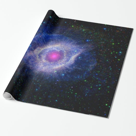 Helix Nebula NASA Space Astronomie Paars Cadeaupapier (Uitgerold)