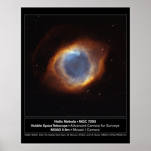 Helix Nebula-NGC7293-2003-11a Poster (Voorkant)