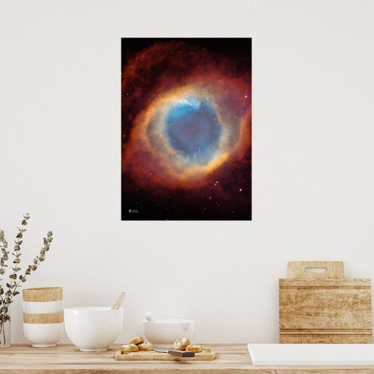 Helix Nebula NGC7293 - NASA Hubble Space Telescope Poster (Keuken)