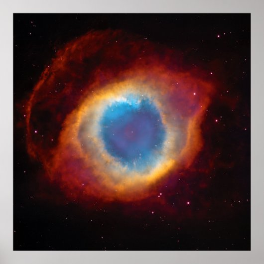Helix Nebula of NGC 7293 Uitzicht met HST, ZGOA Poster (Voorkant)