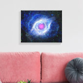 Helix Nebula Ultraviolet Oogoog van God Ruimtefoto Canvas Afdruk (Insitu (Woonkamer))
