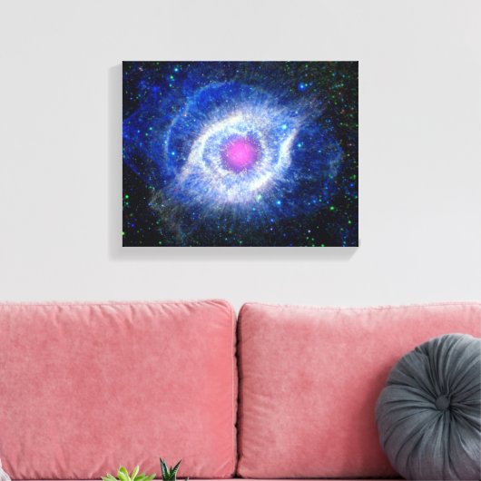 Helix Nebula Ultraviolet Oogoog van God Ruimtefoto Canvas Afdruk (Insitu (Woonkamer))