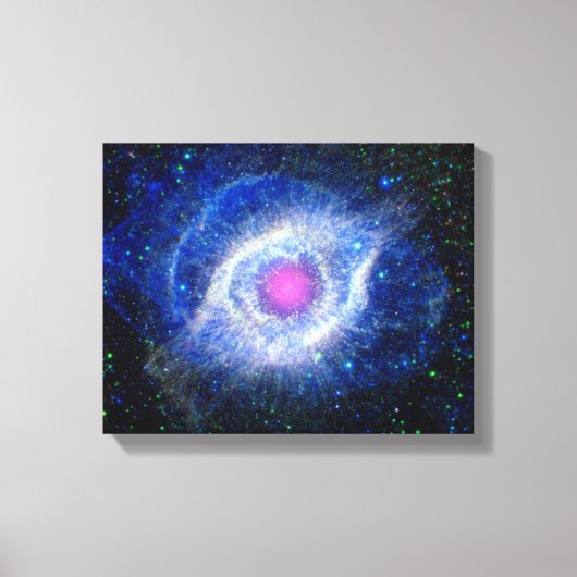 Helix Nebula Ultraviolet Oogoog van God Ruimtefoto Canvas Afdruk (Voorkant)