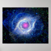 Helix Nebula Ultraviolet Oogoog van God Ruimtefoto Poster (Voorkant)