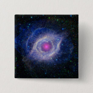 Helix Nebula Vierkante Button 5,1 Cm