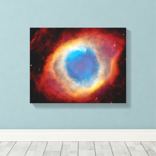 Helix Planetary Nebula NGC 7293 - Oogoog van God Canvas Afdruk (Insitu (Houten vloer))