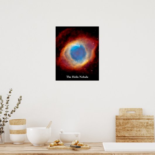 Helix Planetary Nebula NGC 7293 - Oogoog van God Poster (Keuken)