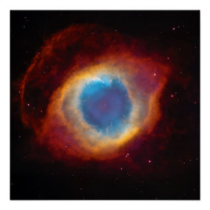 Helixnevel of NGC 7293 Beeld met HST Perfect Poster