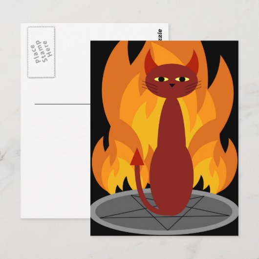 Hell Cat Briefkaart (Voorkant / Achterkant)