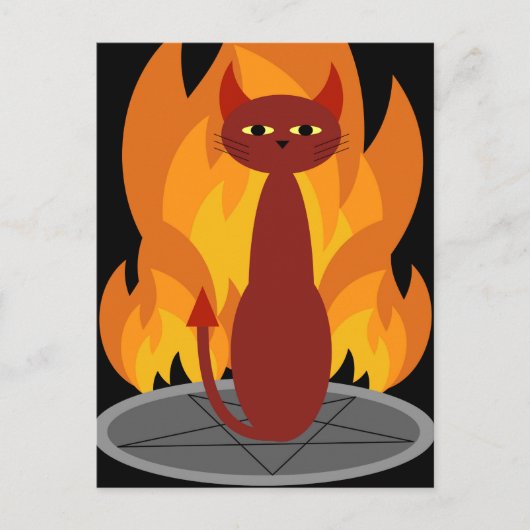 Hell Cat Briefkaart (Voorkant)