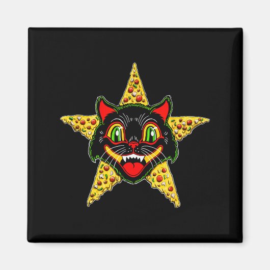 Hell Cat Zza Vintage Nieuwe Magneet (Voorkant)