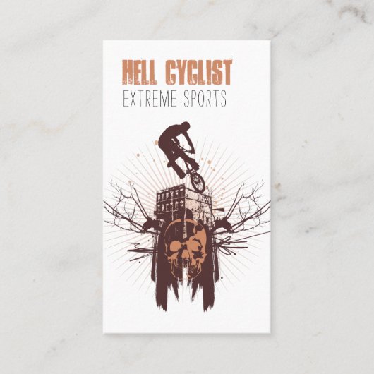 Hell Cyclist Extreme Sports | Beroepsbeoefenaars Visitekaartje (Voorkant)