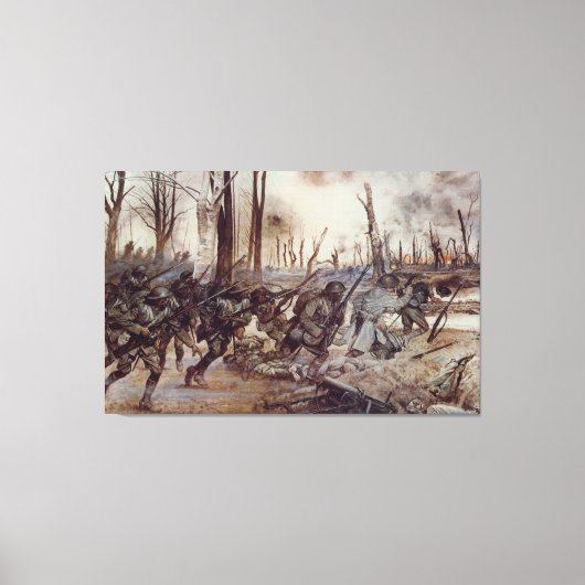 Hell Fighters from Harlem by H. Charles McBarron Canvas Afdruk (Voorkant)