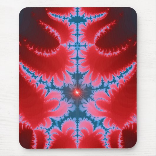 Hell Flame Fractal Mousepad Muismat (Voorkant)