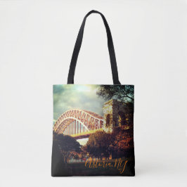 Hell Gate Bridge in Autumn, Astoria, NY Canvas tas