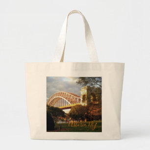 Hell Gate Bridge in Autumn, Astoria, NY Canvas tas