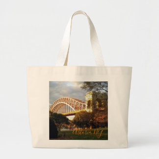 Hell Gate Bridge in Autumn, Astoria, NY Canvas tas