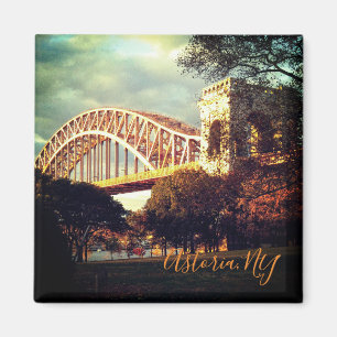 "Hell Gate Bridge in Autumn" Magneet