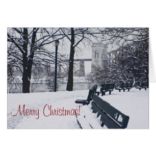 Hell Gate Bridge Merry-kerstkaart