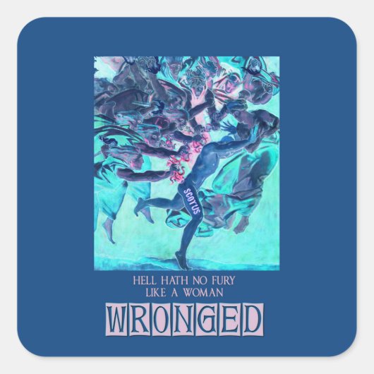 Hell Hath No Fury (blauw) Sticker (Voorkant)