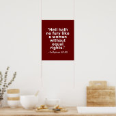 Hell Hath No Fury Equal Rights Quote Poster (Keuken)
