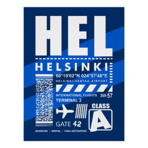 HELL Helsinki Luchthaven Perfect Poster