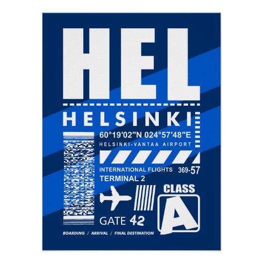 HELL Helsinki Luchthaven Perfect Poster (Voorkant)