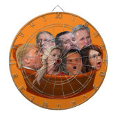 Hell in a Handbasket 2024 Grappig Anti-Conservatie Dartbord (Voorkant)