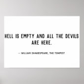 Hell is Empty Quote Poster (Voorkant)