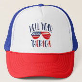 Hell Ja America Funny Red Blue Patriotic Trucker Pet (Voorkant)