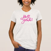 HELL JA eenvoudig minimaal script trendy grappig r T-shirt (Voorkant)