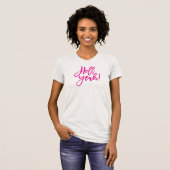 HELL JA eenvoudig minimaal script trendy grappig r T-shirt (Voorkant volledig)