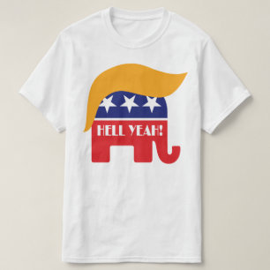 Hell Ja President Trump - GOP Olifant Haar Logo T-shirt