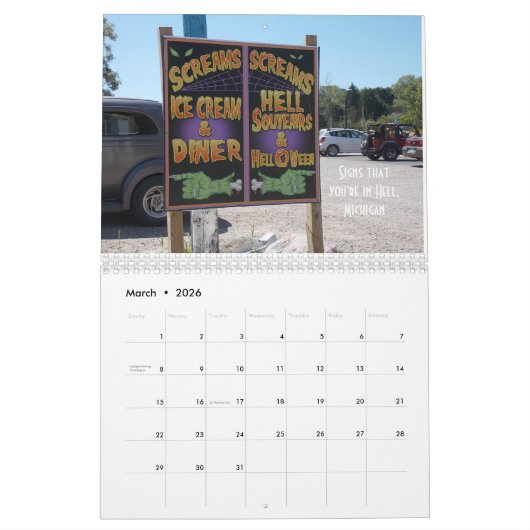 Hell Michigan Calendar Kalender (Mar 2026)