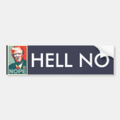 "Hell No" Anti Donald Trump voor President Bumpersticker (Voorkant)