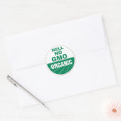 Hell No GMO Organisch Ronde Sticker (Envelop)
