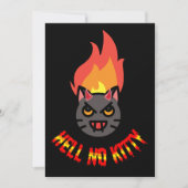 Hell No Kitty Hello Kitty Halloween Horror Design Kaart (Voorkant)